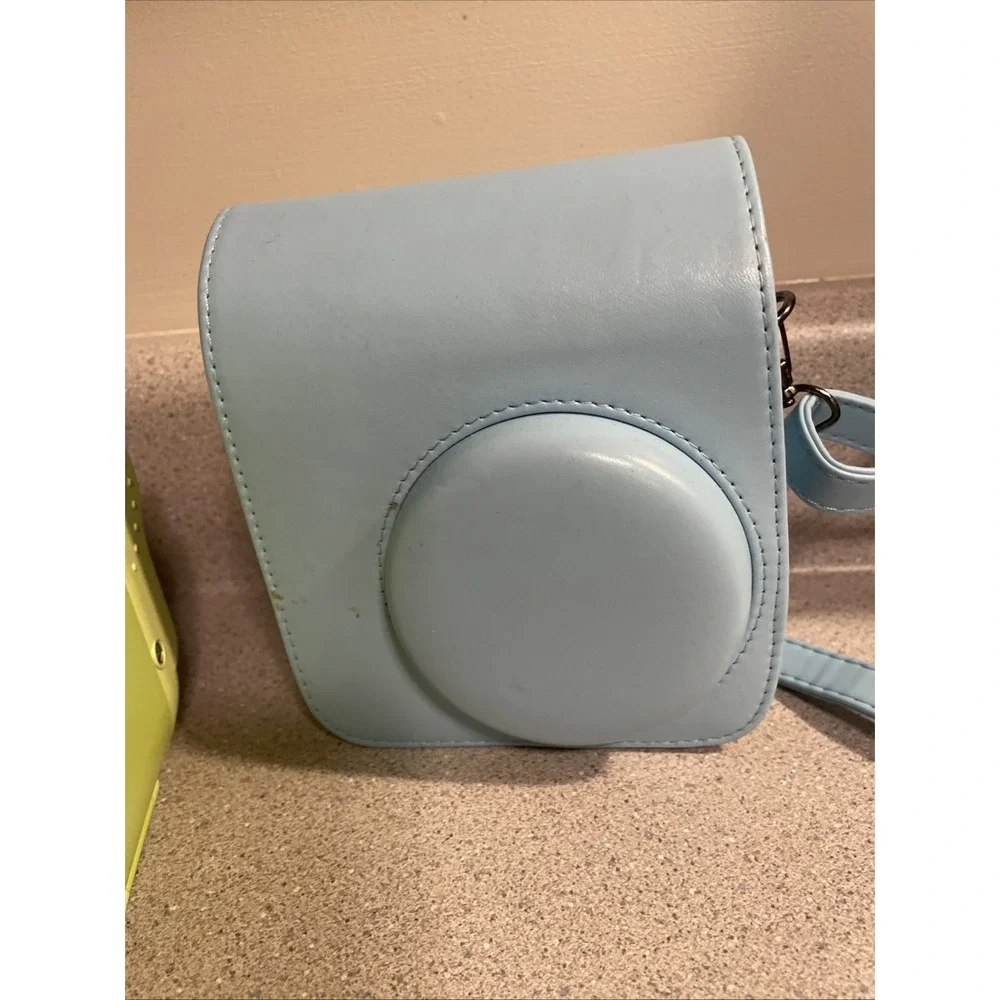 Instax Mini 8 Green Camera With Blue Carrying Case READ